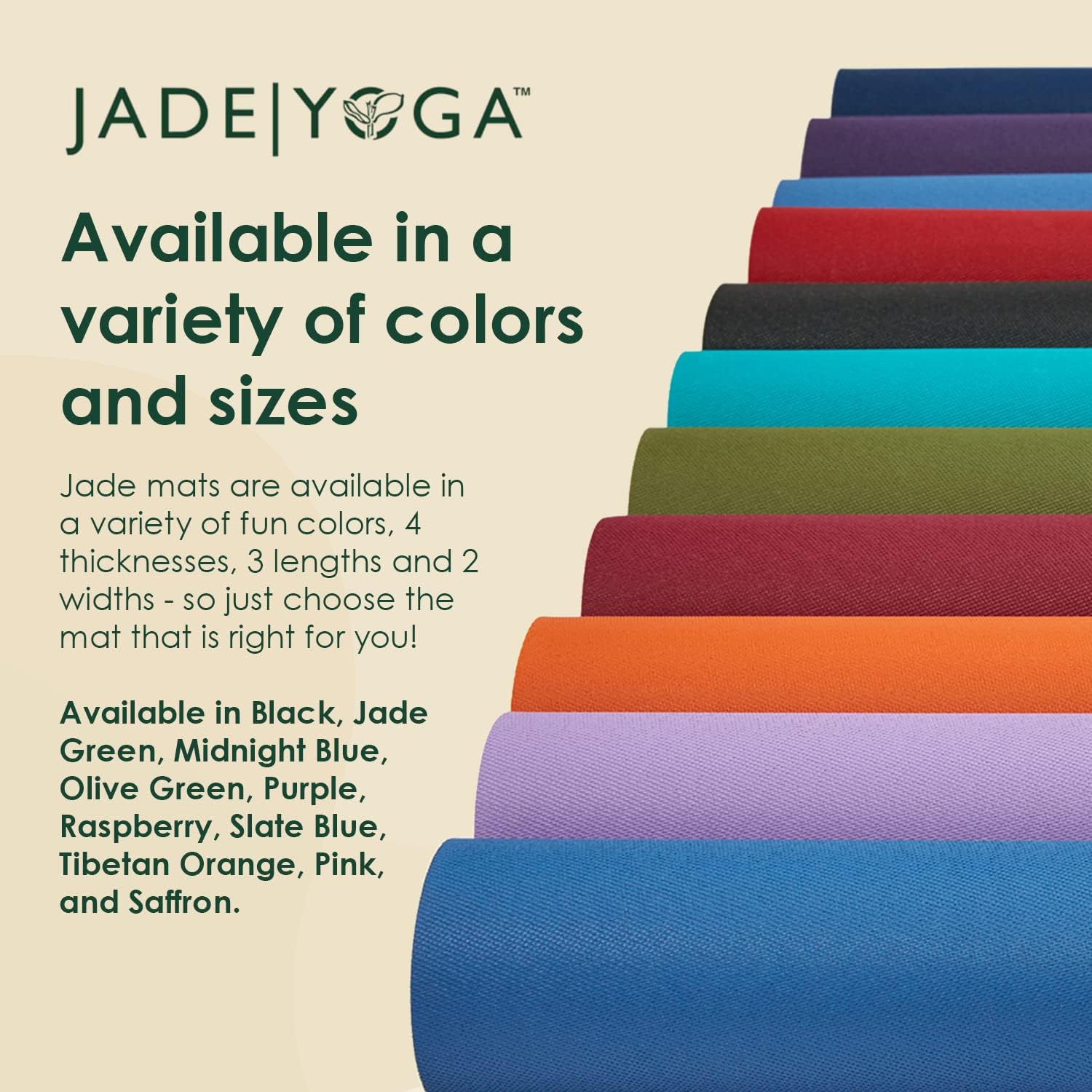JadeYoga Harmony Yoga Mat - Durable & Thick Gym Fitness Mat, Non-Slip Natural Rubber Yoga Mat - Home Exercise & Stretching Mat, Workout Mat - Yoga, Pilates & Meditation for Women & Men - Image 5