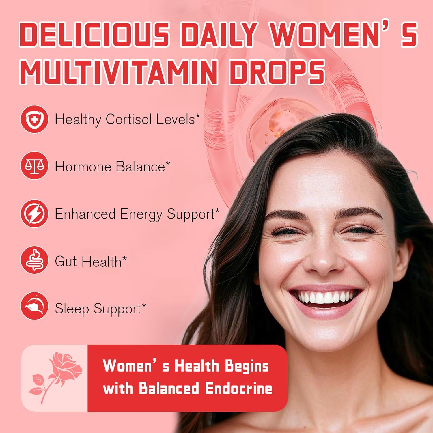 Migcopat Women Endocrine Liquid Drops, Supports Hormone Balance, Cortisol Levels, Gut Health, Mood, Sleep | Liquid Multivitamins with Inositols, Rhodiola, DIM - Image 3