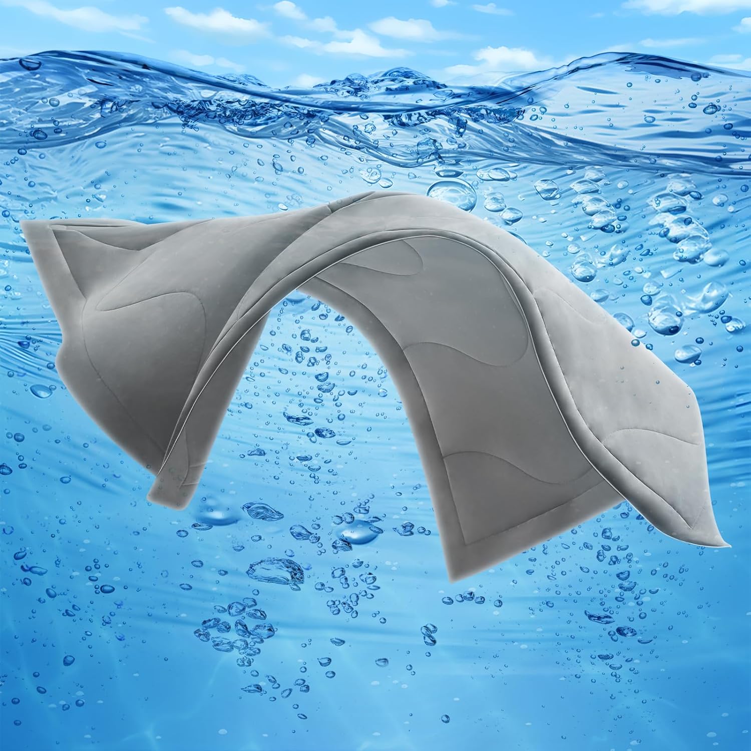 Cooling Comforter Queen Size, Double-Sided Cooling Blanket for Hot Sleepers & Night Sweats, Arc-Chill Q-Max > 0.4 Breathable Ice Blanket, Lightweight Cold Comforter (80''x90'', Light Grey) - Image 8
