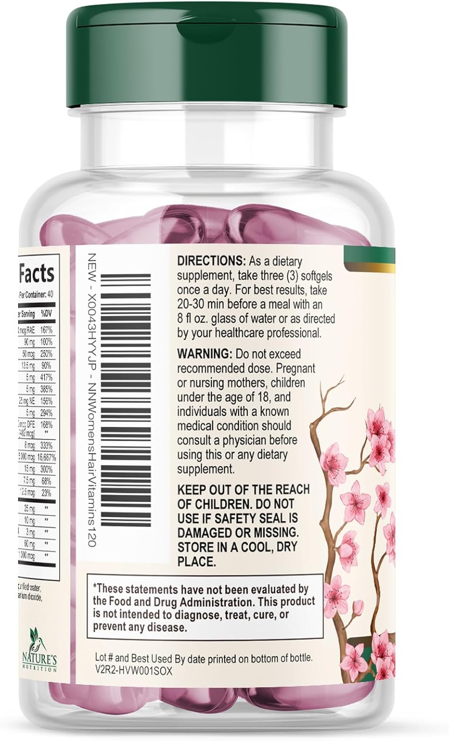 Hair Skin and Nails Vitamins for Hair Growth - Biotin 5000mcg Per Serving - Extra Strength Collagen, Argan Oil & Hyaluronic Acid - Best Beauty Supplement for Women & Men - USA Bottled - 120 Softgels - Image 8