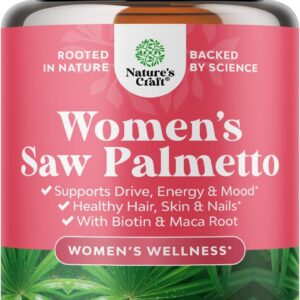 Saw Palmetto for Women 500mg - DHT Blocker for Women 30-Day Supply - Hair Vitamins for Hair Loss Supplement - Saw Palmetto Extract Capsules with Maca Root & Biotin - 90 Count