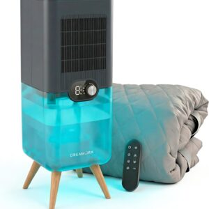 DREAMORA Luna - Water-Cooled Bed Cooling System - Elegant & Compact Bed Cooler for Hot Sleepers, Deep, Restorative Sleep - Dual-Sided Cooling Mattress Pad & Precise Temperature Control