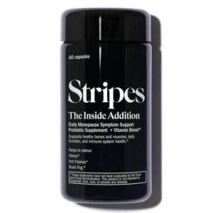 STRIPES Beauty Naomi Watts The Addition Supplement Support Perimenopause Menopause Symptoms Relieve Hot Flashes Stress Brain Fog Probiotic Multi Vitamin 60 Ct