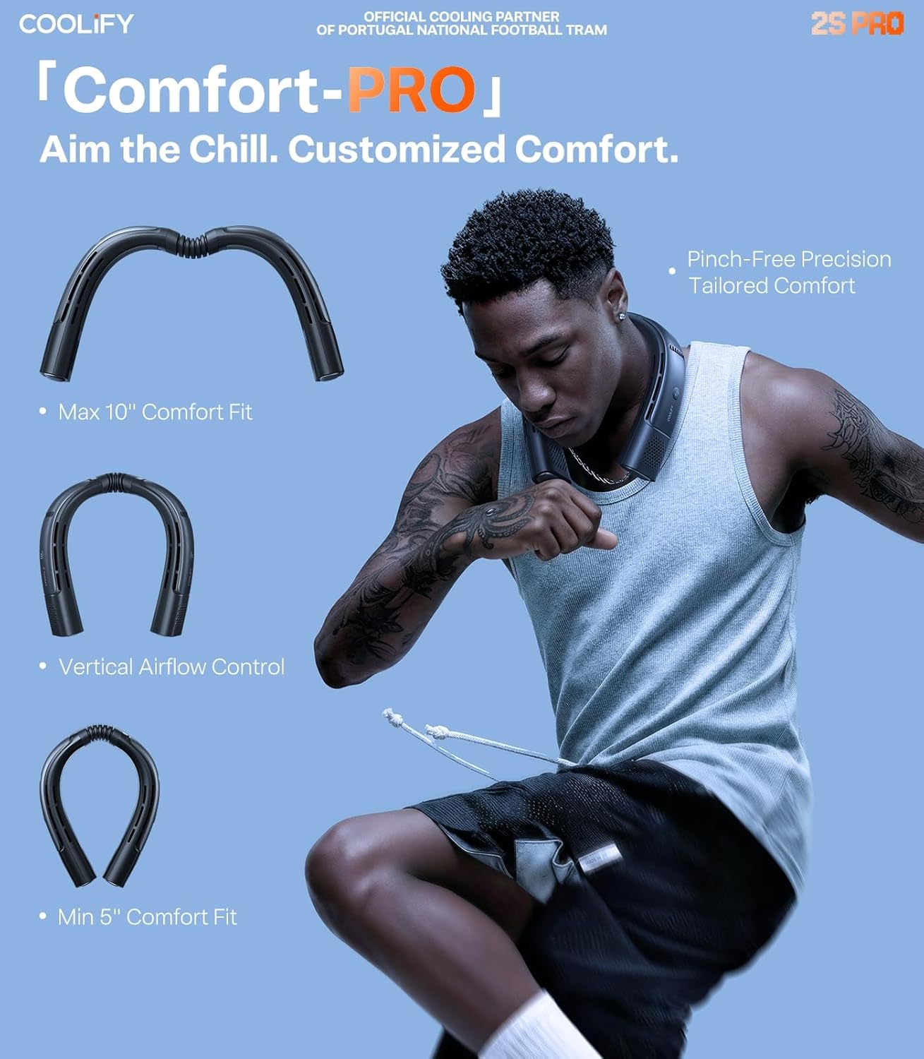 TORRAS Coolify 2026 Neck Air Conditioner 2S PRO, Ice-Feel Semiconductor Cooling Neck Cooler & Personal Air Conditioner for Golf, Travel & Music Festival, Premium Gift for Father Husband Men, Black - Image 5