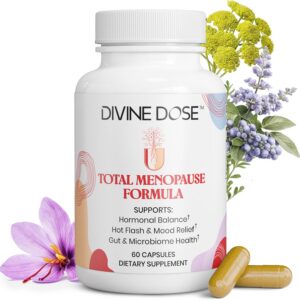 Total Menopause Formula 17-in-1 Stress Support Supplement for Women with Ashwagandha, Black Cohosh (Hormonal Balance), Maca, Probiotics, Vitamins D3, B6, B12, Vitality & Mental Clarity | 60 Capsules