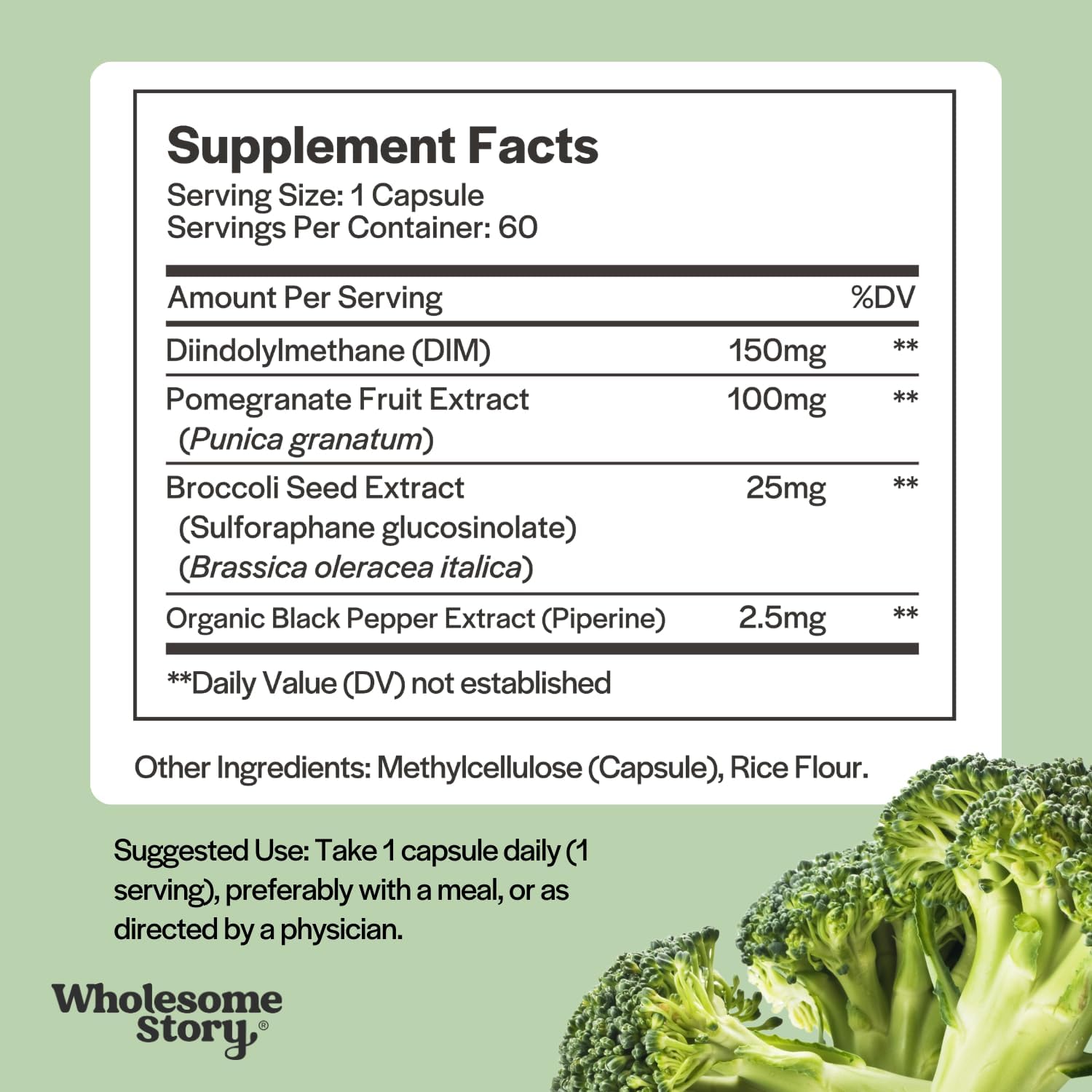 DIM Supplement Women | DIM SGS | Pomegranate, Broccoli and Black Pepper Blend | Estrogen & Hormone Balance for Women | Cell and Tissue Health | 60-Day Supply | Clean Label Project Certified - Image 3