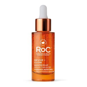 RoC Multi Correxion® Revive + Glow 10% Active Vitamin C Serum for Face, Daily Anti-Aging Wrinkle and Skin Tone Skin Care Treatment, Brightening Serum for Dark Spots, 1.0 fl oz (Packing May Vary)