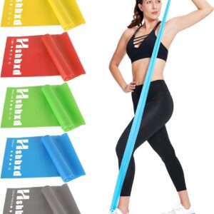 Resistance Bands for Physical Therapy, Bands for Working Out, Latex Free Elastic and Exercise Bands Set for Stretching, Suitable for Rehab, Yoga, Pilates, Gym, Home Exercise