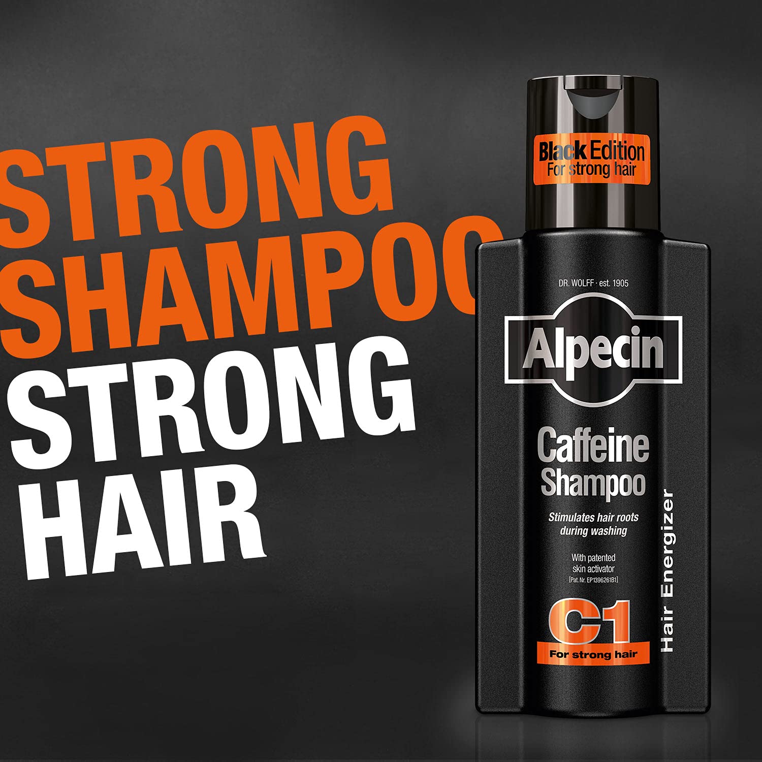 Alpecin Caffeine Shampoo C1 Black Edition with Bold Fragrance 8.45 oz I Hair Performance Enhancer Promotes Natural Hair Growth and Thickness I Energizes Scalp - Image 6