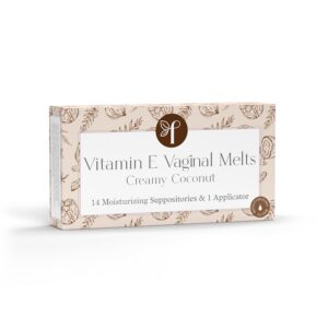Femallay Organic Vaginal Melts – Coconut – Moisturizes and Refreshes – 14 Count + Applicator