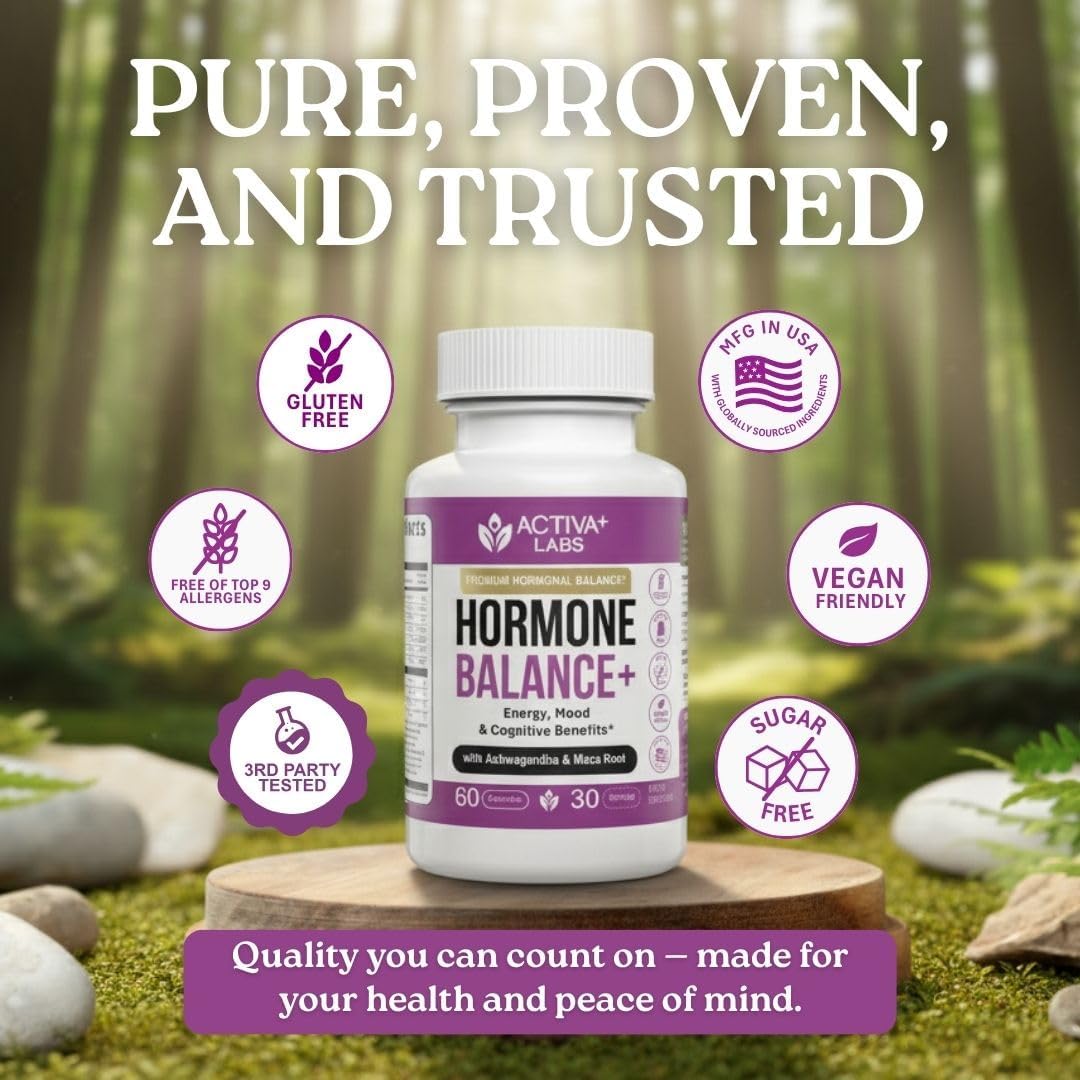 Activa Labs+ Hormone Balance for Women | Boost Energy, Mood, Libido and Focus | Supports Cycle&Menopause Comfort | Gluten, Soy&Lactose Free | 30 Day Supply - Image 10