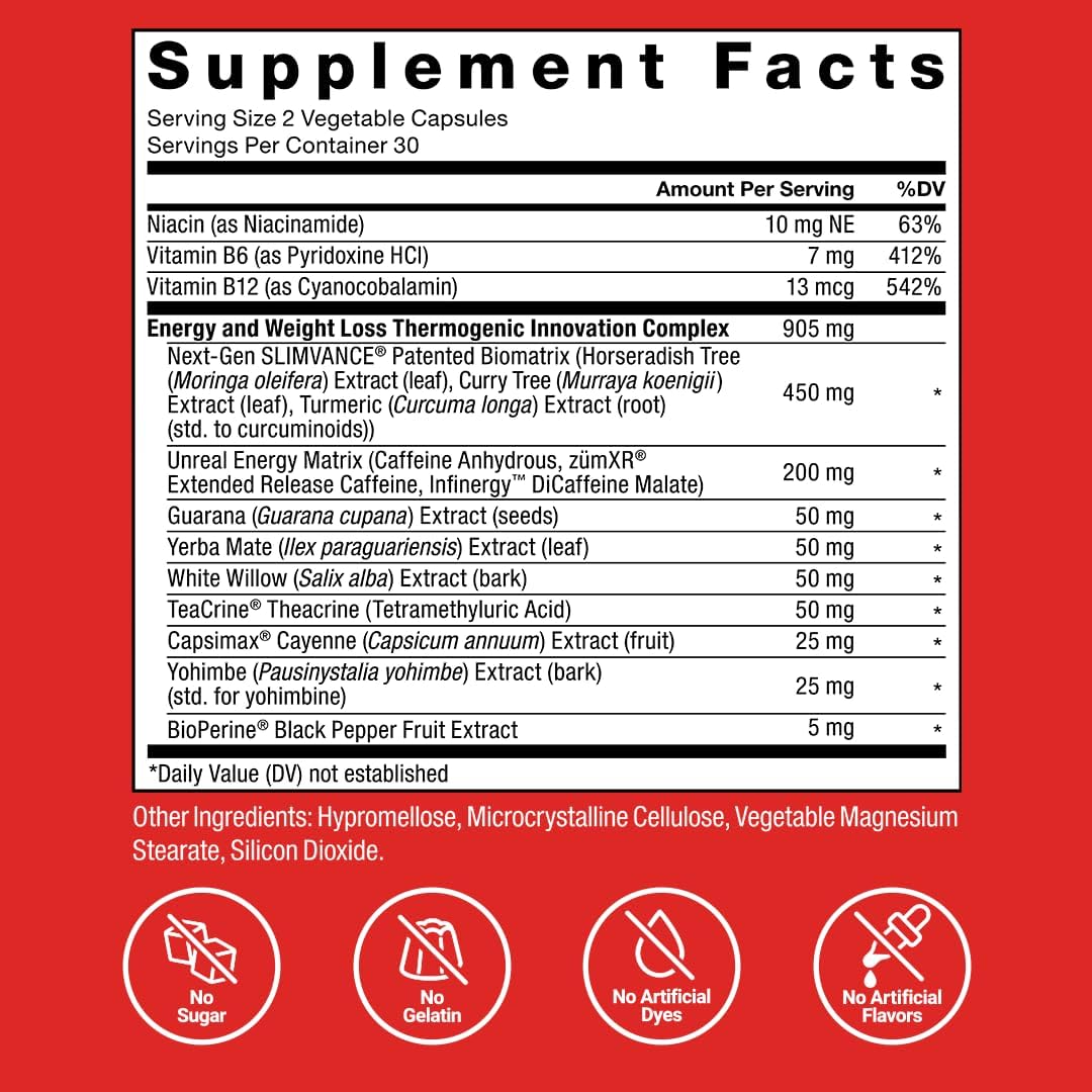 Force Factor LeanFire with Next-Gen SLIMVANCE Advanced Thermogenic Fat Burner for Weight Loss with B Vitamins and Capsimax to Boost Metabolism, Increase Energy, and Enhance Focus, 60 Capsules - Image 6
