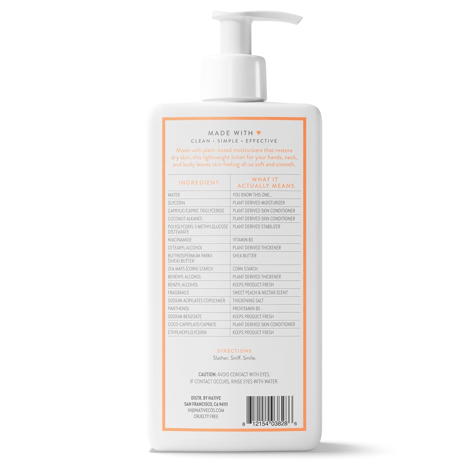 Native Body Lotion, Sweet Peach & Nectar, 48-Hour Hydration for Dry & Sensitive Skin, Made with Plant-Based Moisturizers like Shea Butter, Silicone & Paraben Free, 16.5 fl oz - Image 10