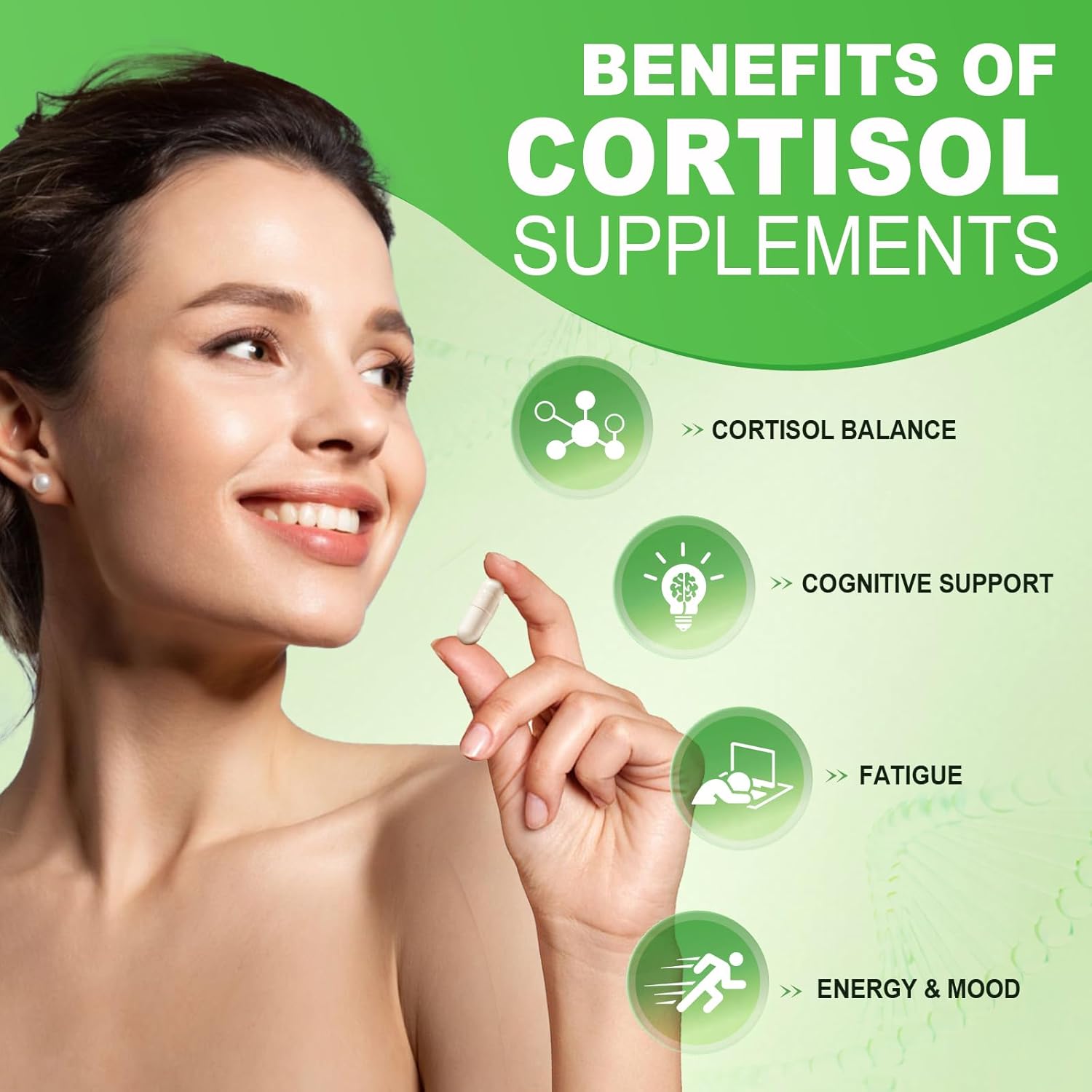 Ashenutri 10-in-1 Cortisol Supplement with Magnesium,Ashwagandha,Rhodiola Rosea,L Theanine,Hormone Balance for Women 120 Vegan Capsules - Image 6