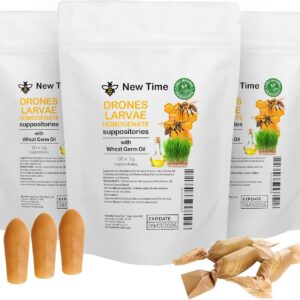 3-Pack, Drone Brood (Larvae) Homogenate Suppositories 30 Pcs, Natural Supplement for Men & Women, Supports Energy, Vitality, Metabolism, Endocrine Health, Active Aging & Digestive Balance