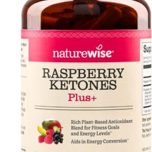 NatureWise Raspberry Ketones Plus with Green Tea Extract, Cayenne Pepper & Acai Berry - Supports Weight Management, Antioxidant Health & Energy Levels - Vegan & Gluten-Free - 120 Capsules