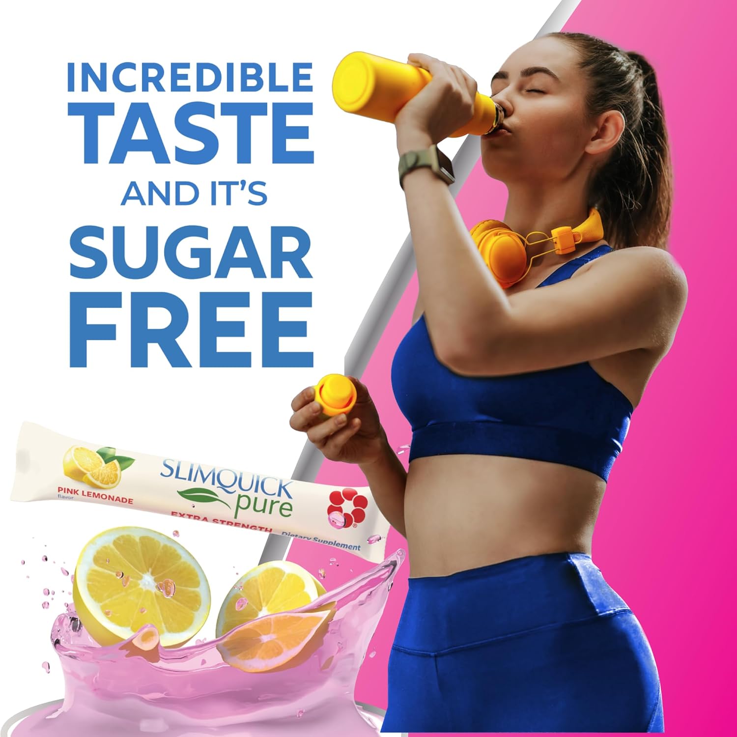 SlimQuick Pure 3X Extra Strength Drink Mix Packets, Metabolism & Weight Management for Women, Helps in Fat Breakdown, with Green Tea, Caffeine, Chaste Tree, Rhodiola Extract - Pink Lemonade, 26 Count - Image 6