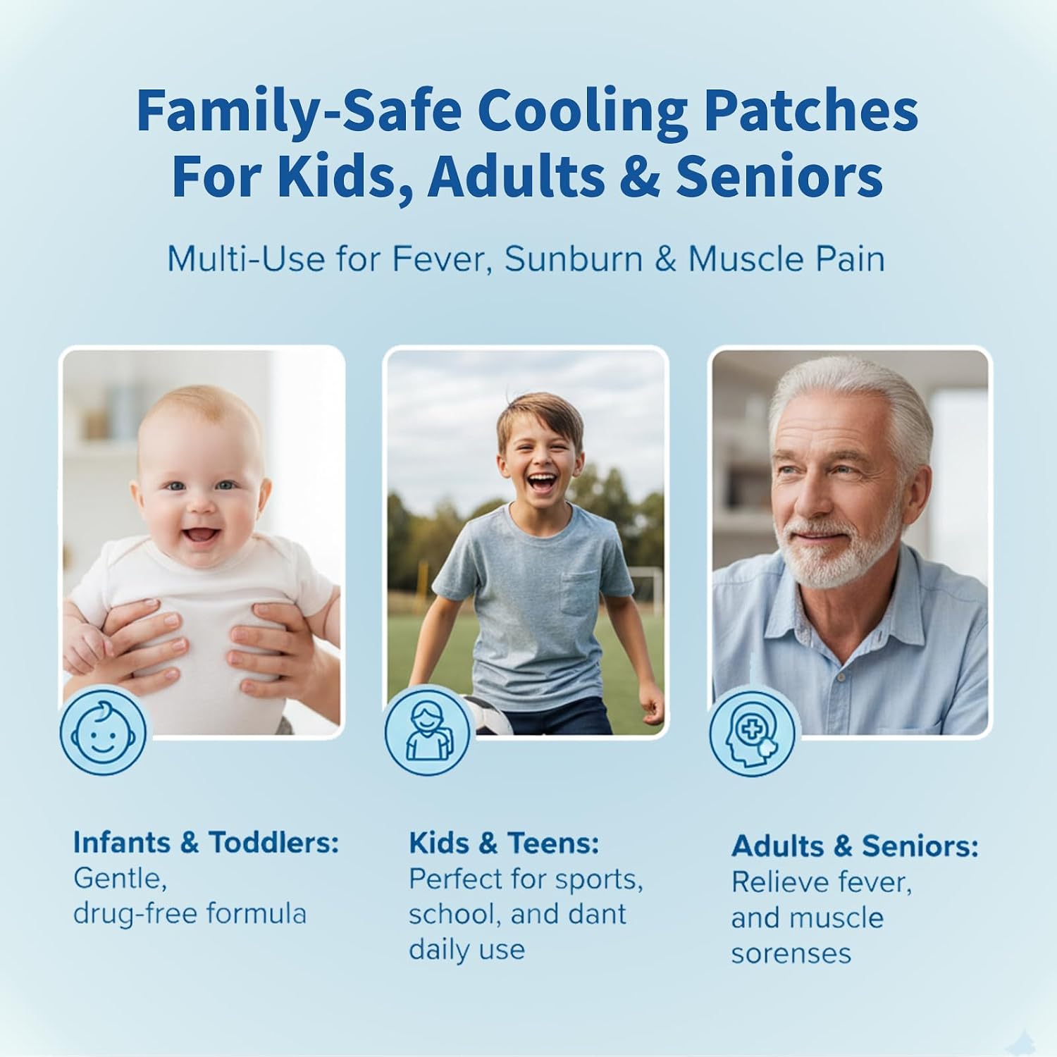 Cooling Gel Sheets for Forehead and Neck, Mint Scent - Single Pre-Moistened Patch 5 x 2 Inch, No Refrigeration Needed, Individually Wrapped, Non-Greasy, Portable for Adults and Kids - Image 6