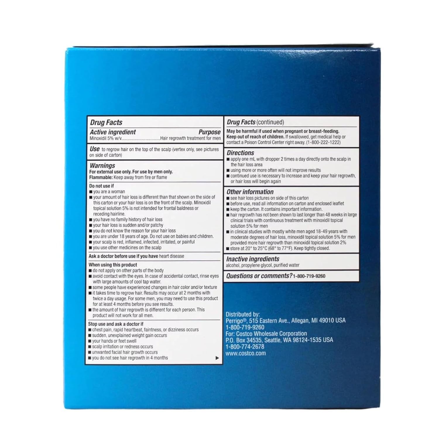 Kirkland Men Hair Loss Regrowth Revitalizes Hair Follicles 5% Minoxidil Topical Solution 3 Months Supply Size 3 X 2 Fl. Oz (60 Ml) Original - Image 2