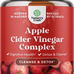 Cleansing Apple Cider Vinegar Capsules - ACV Cleanse and Detox Pills for Gut and Digestive Health with Slimming Cayenne - Extra Strength ACV Capsules for Gut Cleanse and Full Body Detox - 60 Count