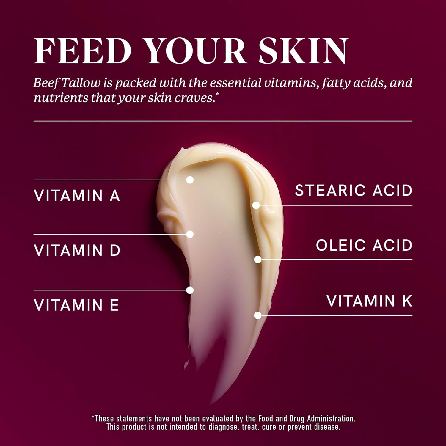 Beef Tallow Face Moisturizer for Women | With Hyaluronic Acid | Hydrating Whipped Beef Tallow for Skin Care for Women | With Jojoba & Sweet Almond Oil | Paraben & Cruelty-Free, Non-GMO | 4 oz - Image 4