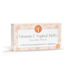 Femallay Organic Vitamin E Vaginal Melts – Feminine Moisture, Comfort & Hydration – Sweetly Peach, 1-Pack