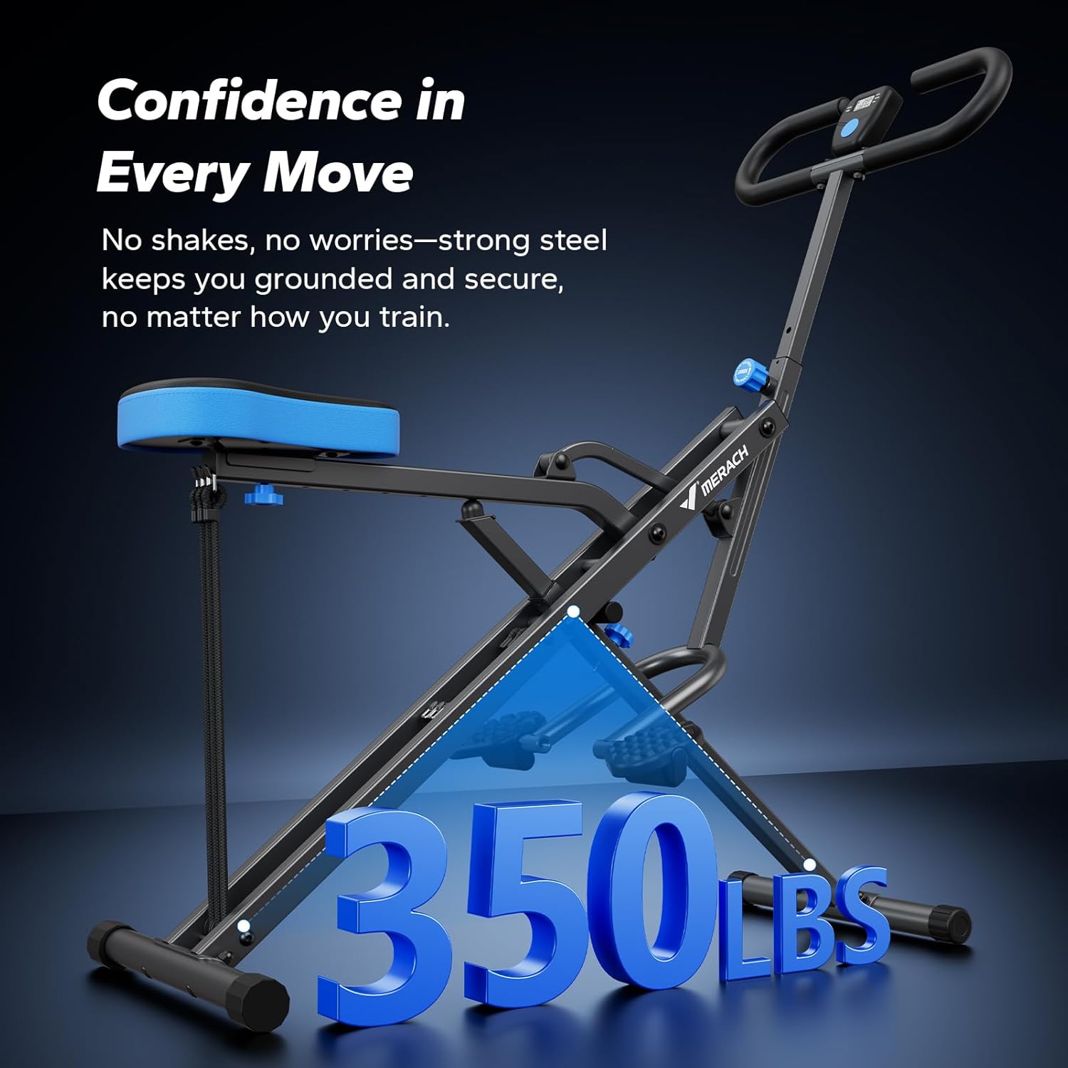 Squat Machine, MERACH R07 2 in 1 Squat Rowing Machine, Easy Setup & Foldable Exercise Equipment, Glute Trainer Machine, Glutes & Leg Home Workout Machine - Image 4