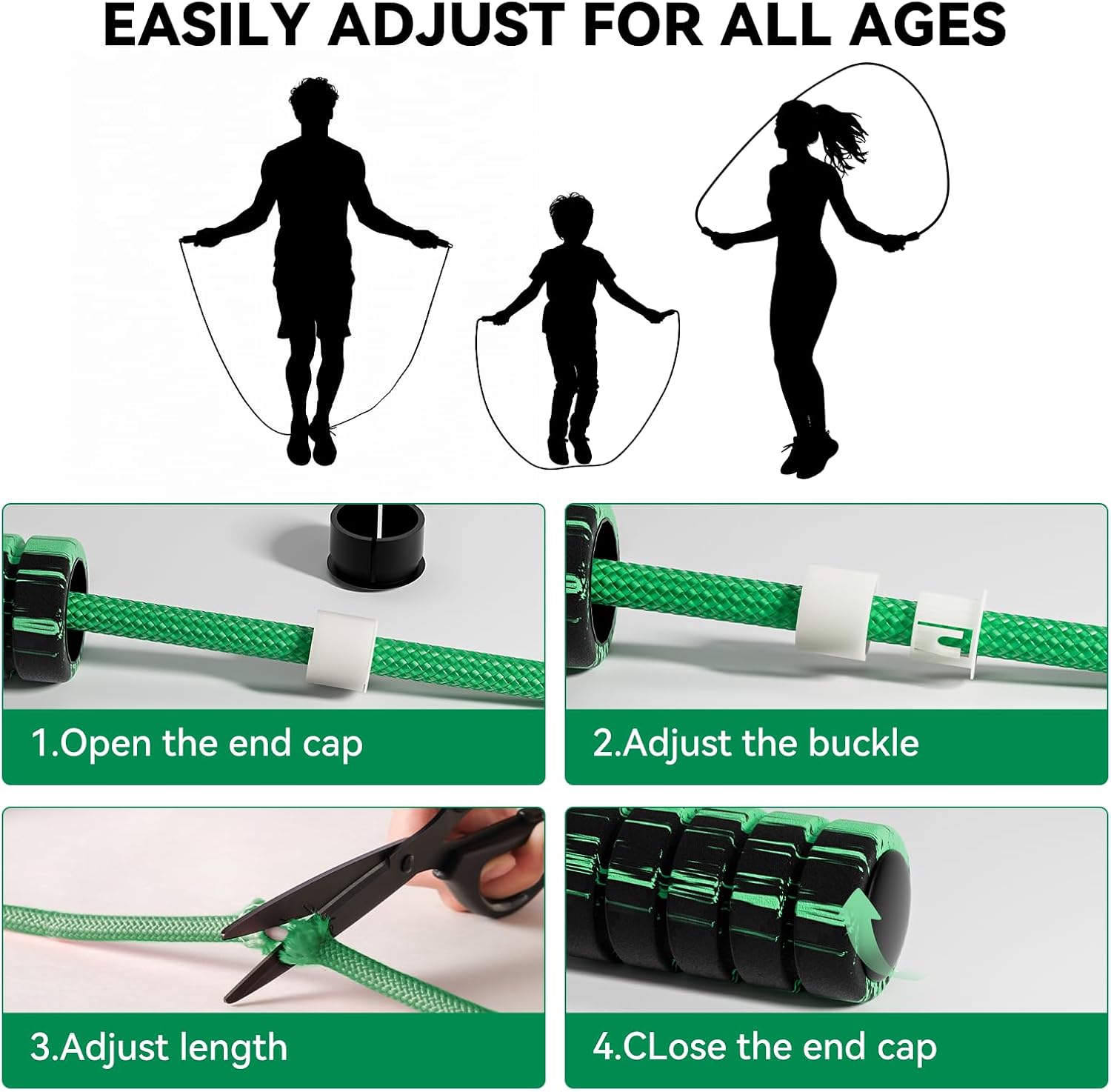 Jump Rope Cotton Adjustable Skipping Weighted jumprope for Women,Adult and Children Athletic Fitness Exercise Jumping Rope (Pink) - Image 7