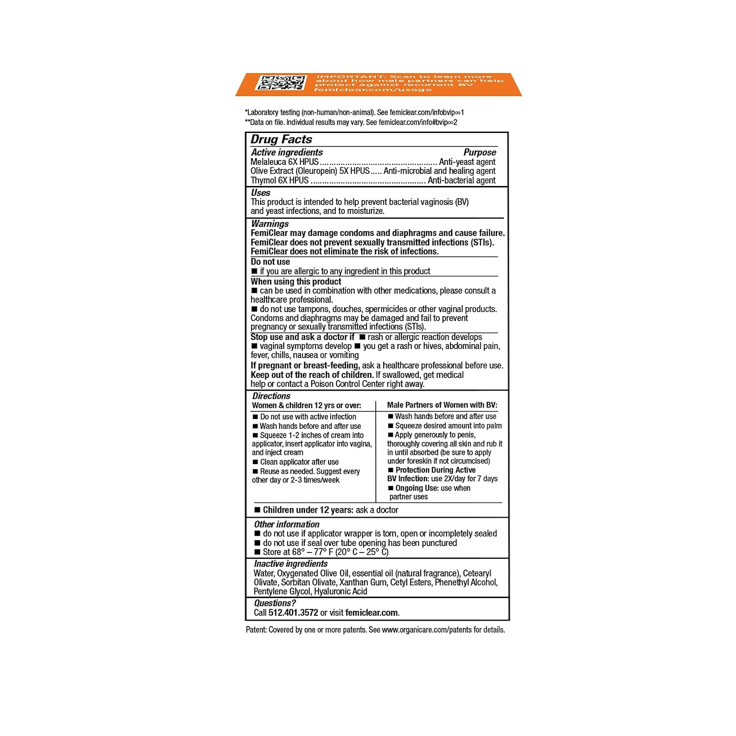 FemiClear BV & Yeast Infection Protection Cream, 0.5 Oz, Helps Protect from Odor, Discharge, and Imbalance, Soothing & Moisturizing Feminine Care with Hyaluronic Acid, Natural Ingredients - Image 9