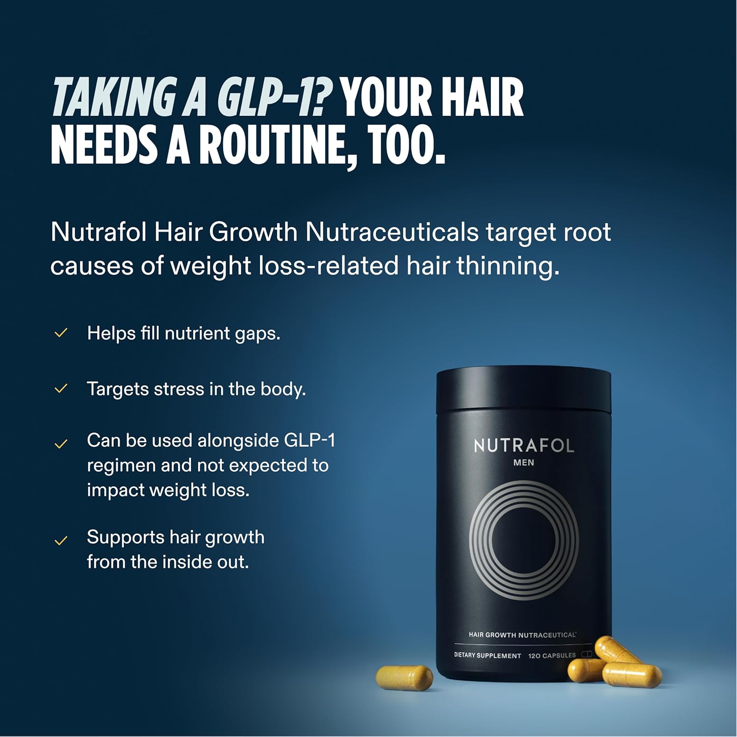 Nutrafol Men's Hair Growth Supplements, Clinically Tested for Visibly Thicker Hair and Scalp Coverage, Dermatologist Recommended - 1 Month Supply - Image 12