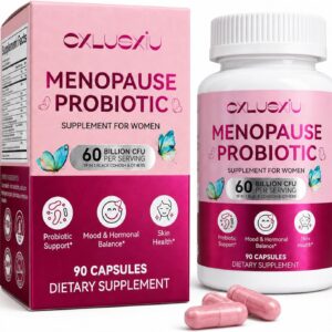 Menopause Support for Women, Menopause Supplements with Probiotics, Black Cohosh, DIM, Soy Isoflavones & Ashwagandha, Pre Peri Post Menopause Supplement, 90 Capsules