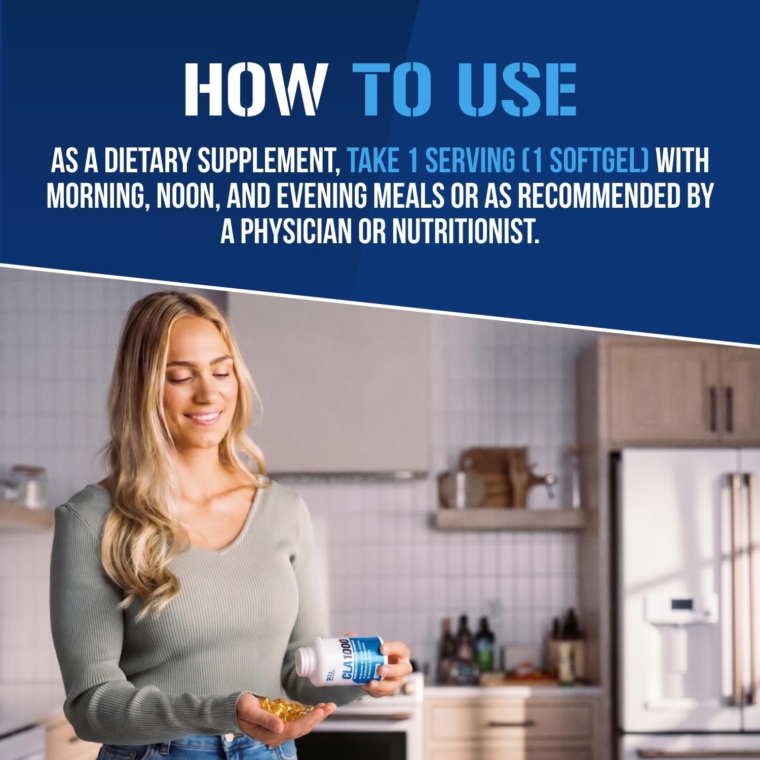 Evlution Conjugated Linoleic Acid CLA Supplement Nutrition Lean Muscle Mass Builder & Fat Burner for Men and Women - Stimulant-Free Safflower Based CLA 1000mg Blend Per Serving (90 Servings) - Image 6