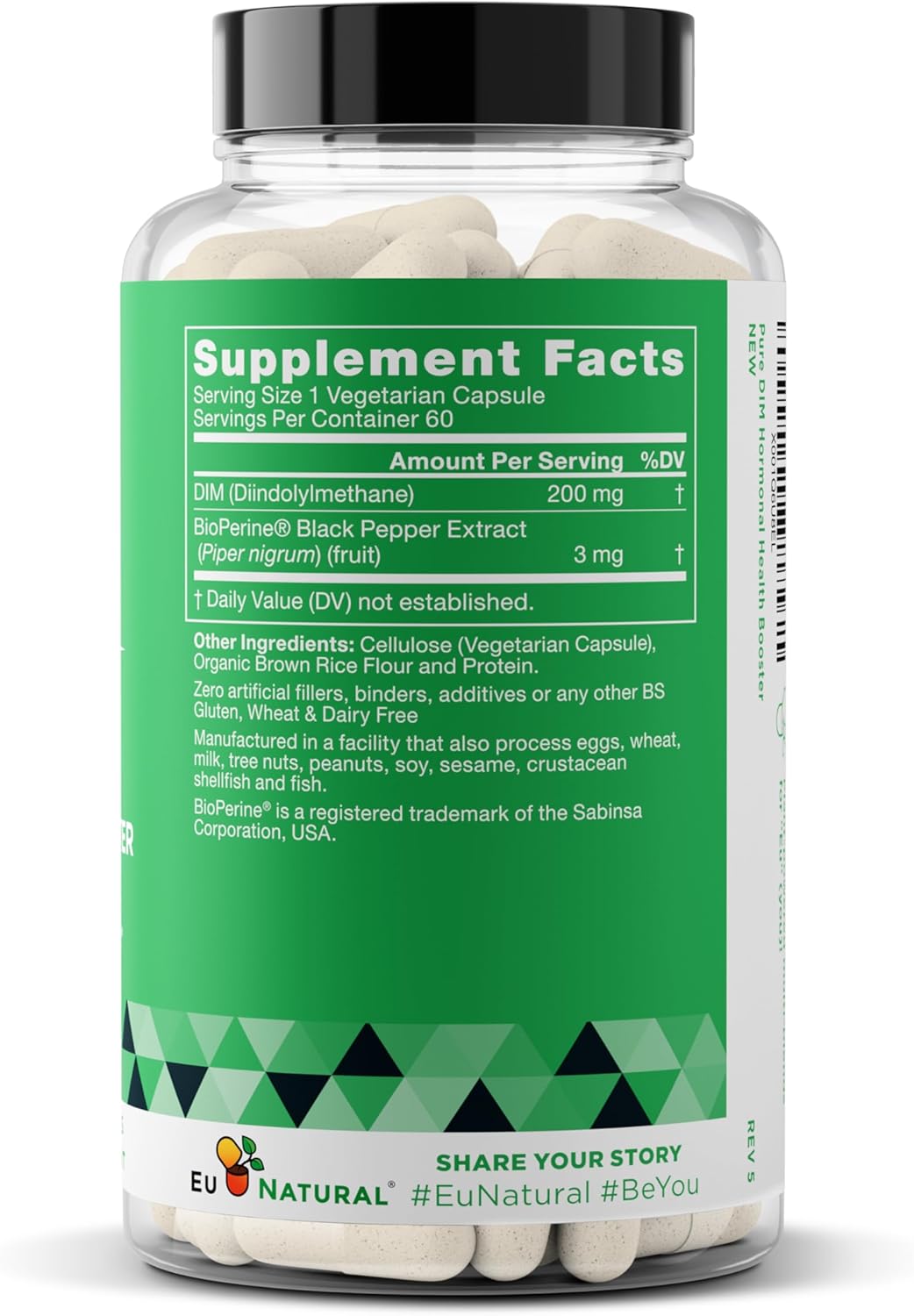DIM Supplement Pure 200 Mg for Women or Men - Estrogen Hormone Balance Supplement for Energy, Fatigue, Stress, Menopause, Hot Flashes - Enhanced Bioavailability BioPerine - 60 Vegan Soft Capsules - Image 8