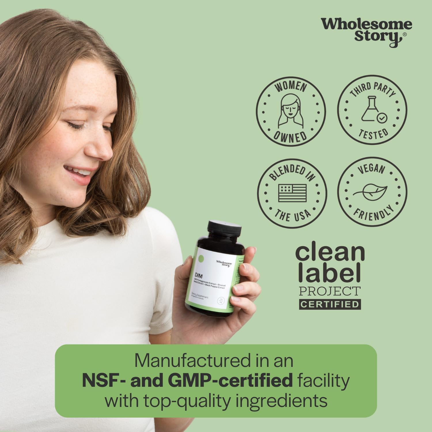 DIM Supplement Women | DIM SGS | Pomegranate, Broccoli and Black Pepper Blend | Estrogen & Hormone Balance for Women | Cell and Tissue Health | 60-Day Supply | Clean Label Project Certified - Image 5