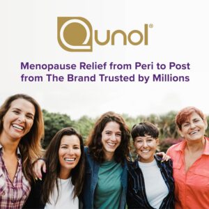 Qunol Menopause Relief Soft Chews, Peri to Post, Results in 4 Weeks, Hormone Free Support for Fatigue, Brain Fog, Hot Flashes, Night Sweats & Mood Swings, Plus Vitamin B6, Strawberry Mango, 30 Count