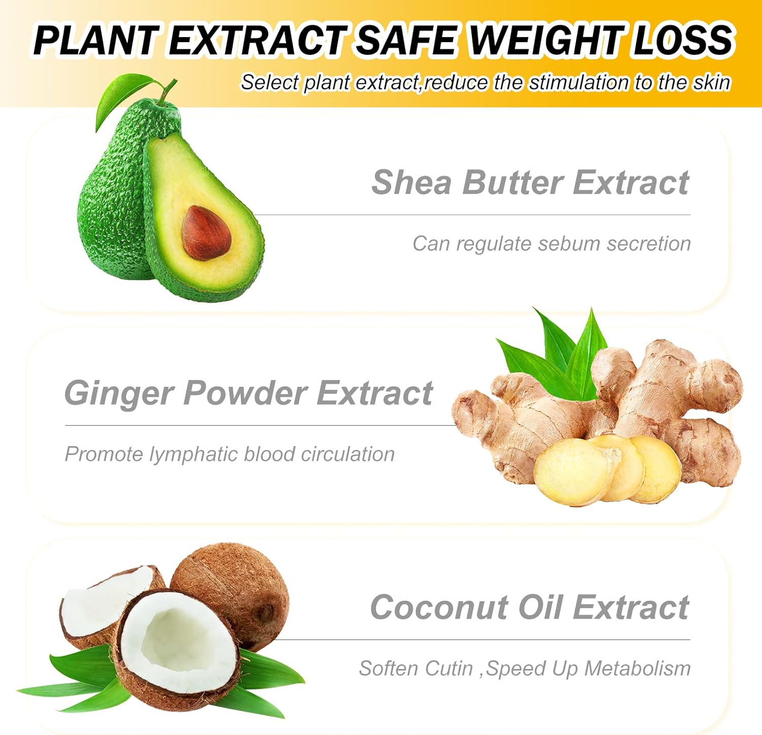 ALIVER Fat Burning Cream Lose Weight Fast for Women, Ginger Slimming Lotion That Burns Stomach Body Fat, Cellulite Cream for Thighs, Belly and Butt - Image 5