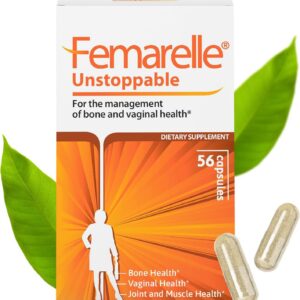 Femarelle® Unstoppable –Dietary Supplement for Women – Supporting Bone, Muscles and Joints & Vaginal Health – 56 Capsules – Non-Hormonal – Clinically Studied