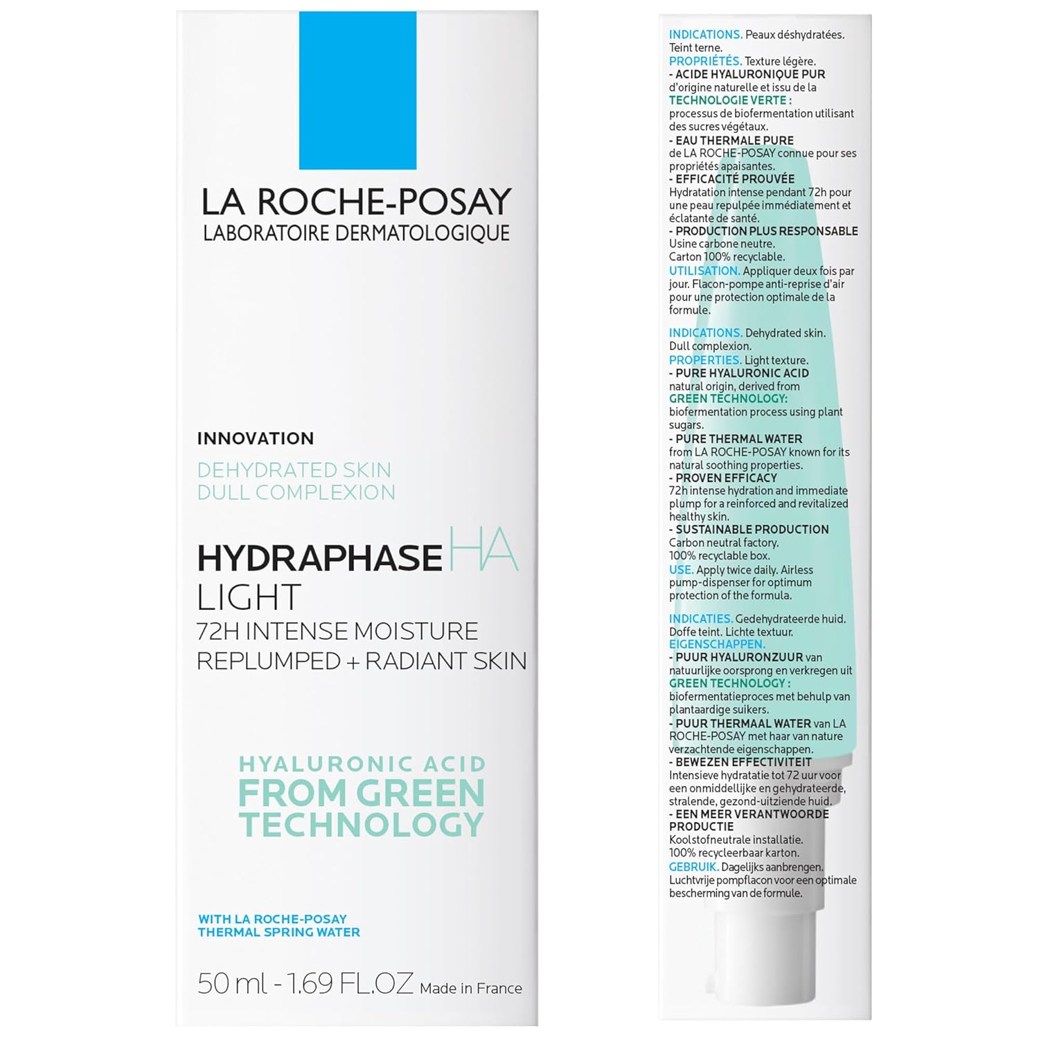 La Roche-Posay Hydraphase HA Light Face Moisturizer, Hyaluronic Acid Face Moisturizer with 72HR Hydration, Oil Free & Non-Comedogenic, 50 ML, 1.69 fl. oz. - Image 5