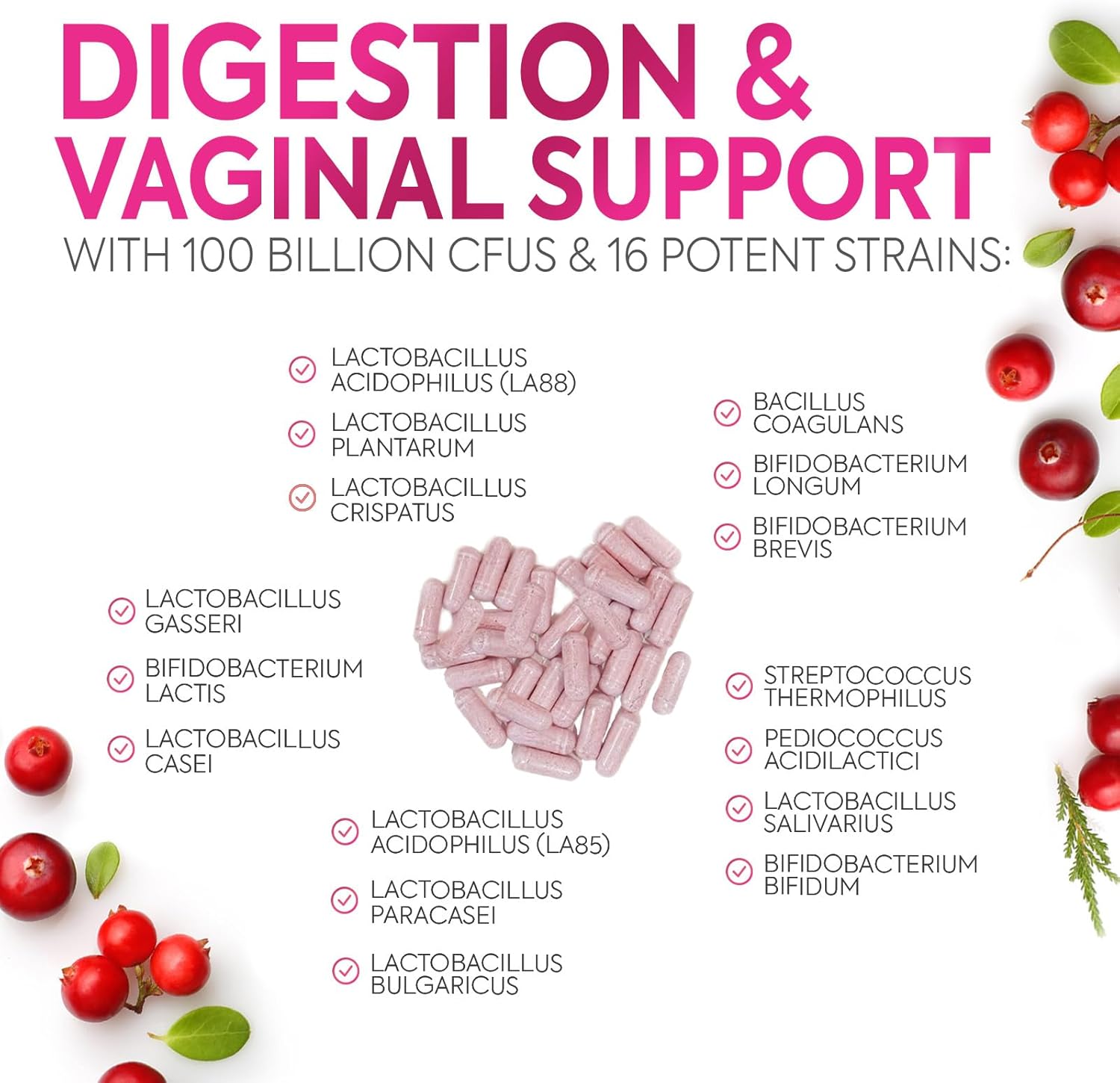 Probiotics For Women 100 Billion CFU Per Serving - Women's Probiotic For Digestive Health 16 Unique Strains - Daily Vaginal PH Balance & Feminine Health Support, Womens Probiotic - 120 Capsules - Image 5