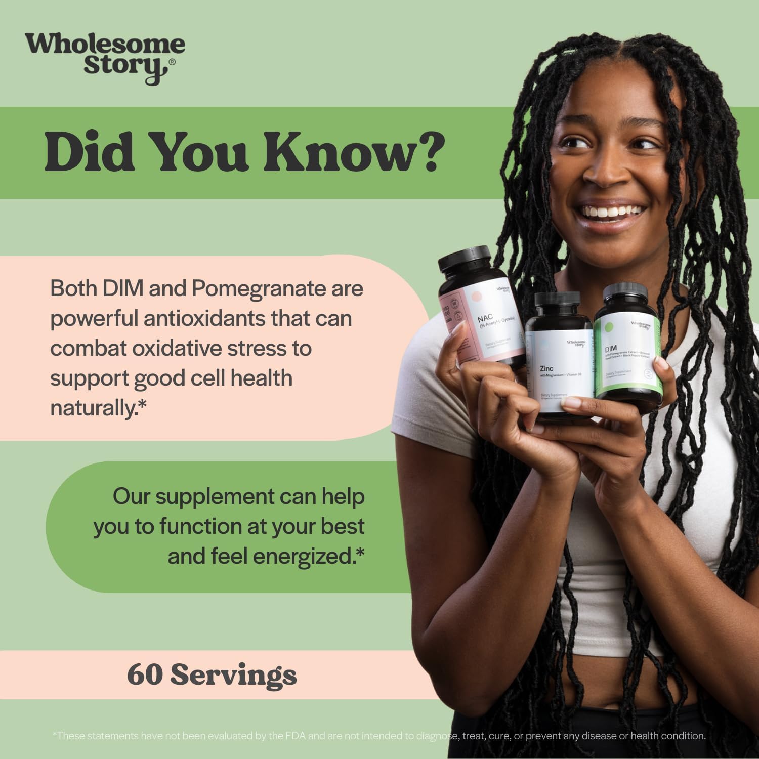 DIM Supplement Women | DIM SGS | Pomegranate, Broccoli and Black Pepper Blend | Estrogen & Hormone Balance for Women | Cell and Tissue Health | 60-Day Supply | Clean Label Project Certified - Image 4