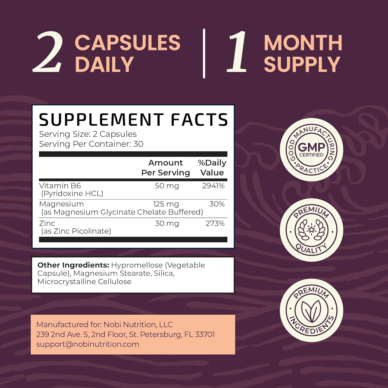 Zinc and Magnesium Supplement with Vitamin B6 | Women’s Hormone Balance, Menstrual Cycle & Immune Support | High Absorption Chelated Magnesium Glycinate with Zinc Picolinate and VIT B6 | 60 Ct - Image 6