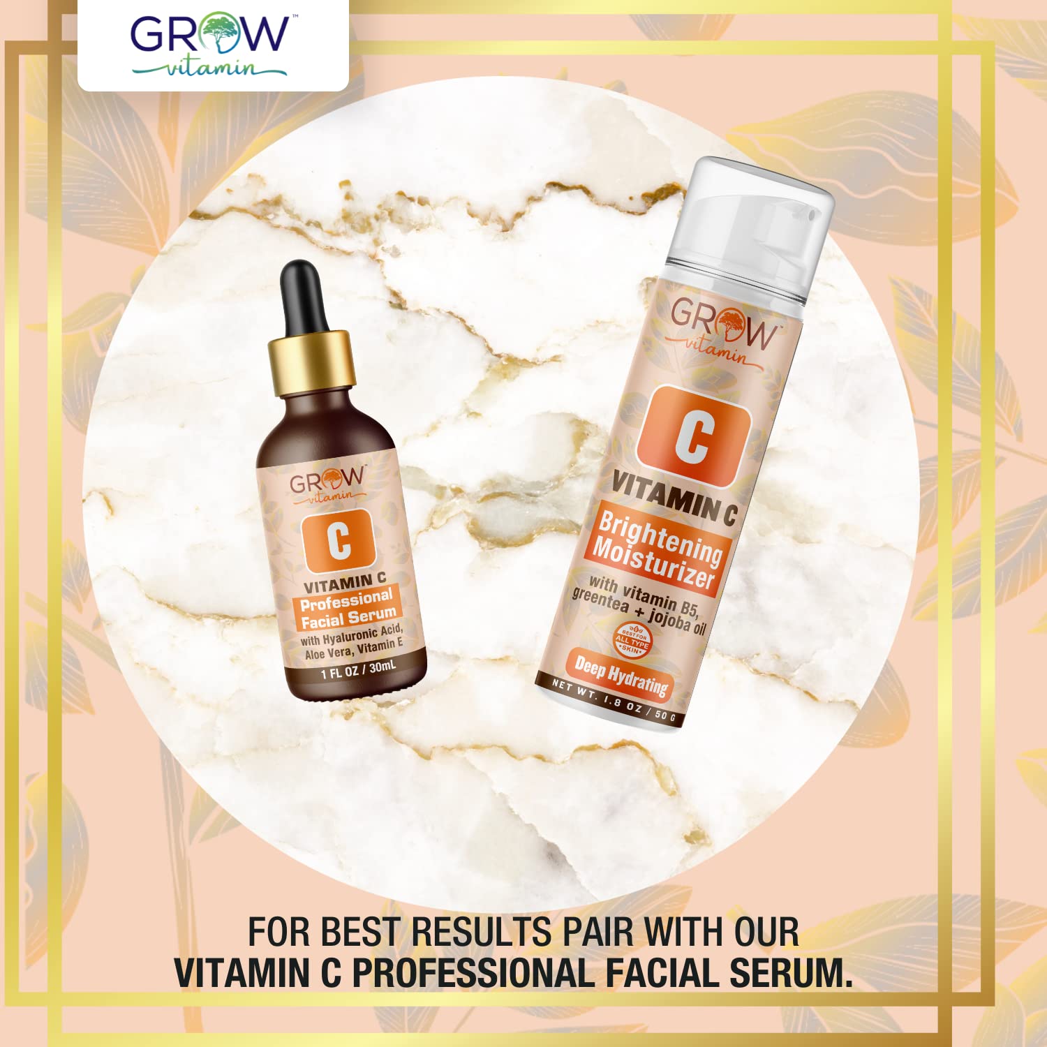 True Skin Vitamin C Serum for Face with Hyaluronic Acid, Vitamin E, Aloe Vera and Jojoba Oil, Hydrating & Brightening Serum for Anti Aging, Dark Spots, Fine Lines & Wrinkles, 1 fl oz - Image 8
