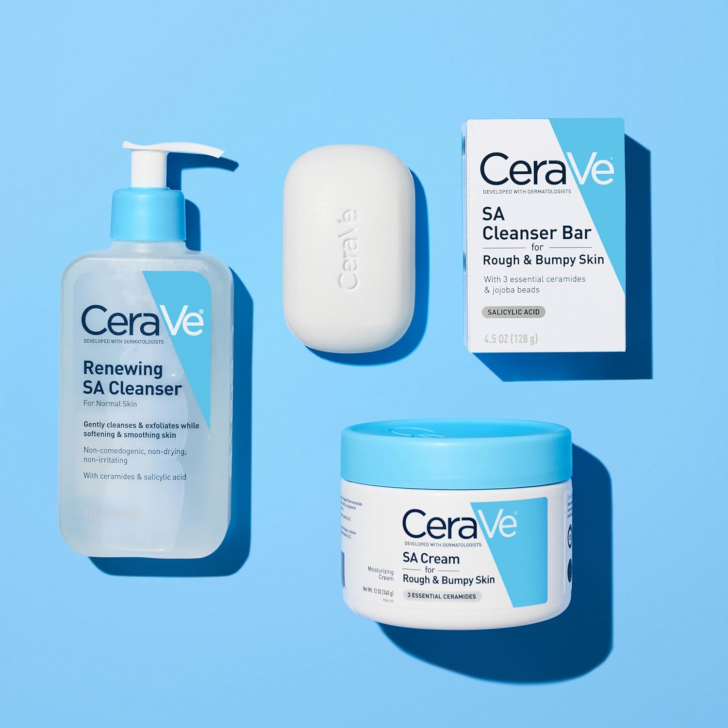 CeraVe Moisturizing Cream with Salicylic Acid, Exfoliating Body Cream with Lactic & Hyaluronic Acid, Niacinamide, and Ceramides, Fragrance Free & Allergy Tested, 16 Ounce - Image 4