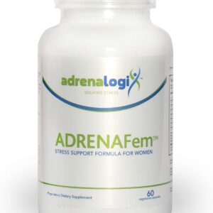 AdrenaFem Daily Menopause and Stress Formula for Women, Hormonal Balance, Adrenal Health, Cortisol & Female Hormones, with Ashwagandha, Rhodiola, Black Cohosh, DIM, Wild Yam, Ginkgo.