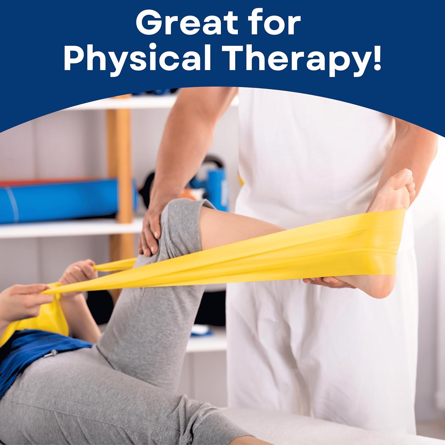 RMS Resistance Bands with Instruction Guide & Carry Bag - Latex Free Exercise Band for Working Out, Physical Therapy, Rehab, Stretch, Yoga & Pilates, Set of 3 - Image 6