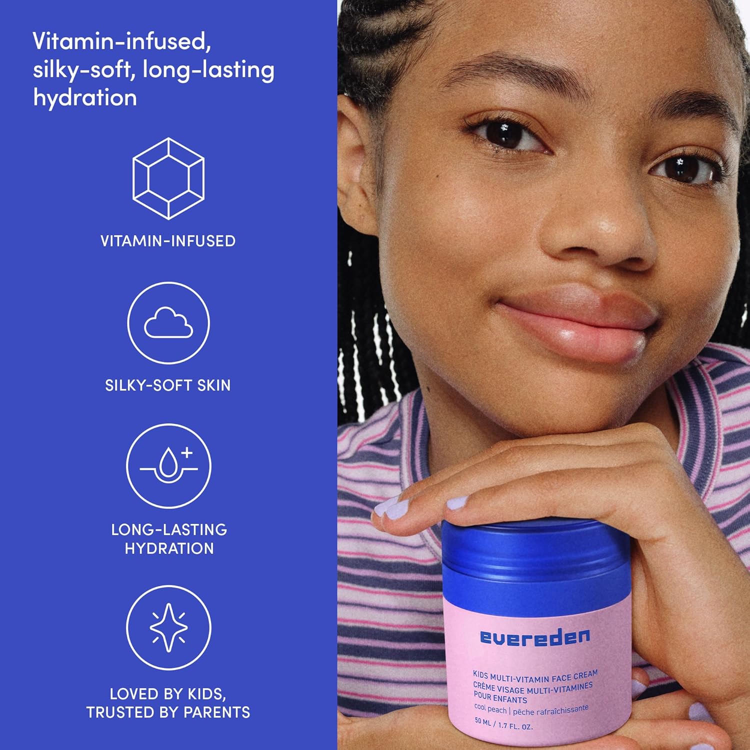 Evereden Kids Face Cream: Cool Peach, 1.7 oz. | Face Lotion | Clean and Non-Toxic Face Moisturizer | Skin Care for Kids - Image 7