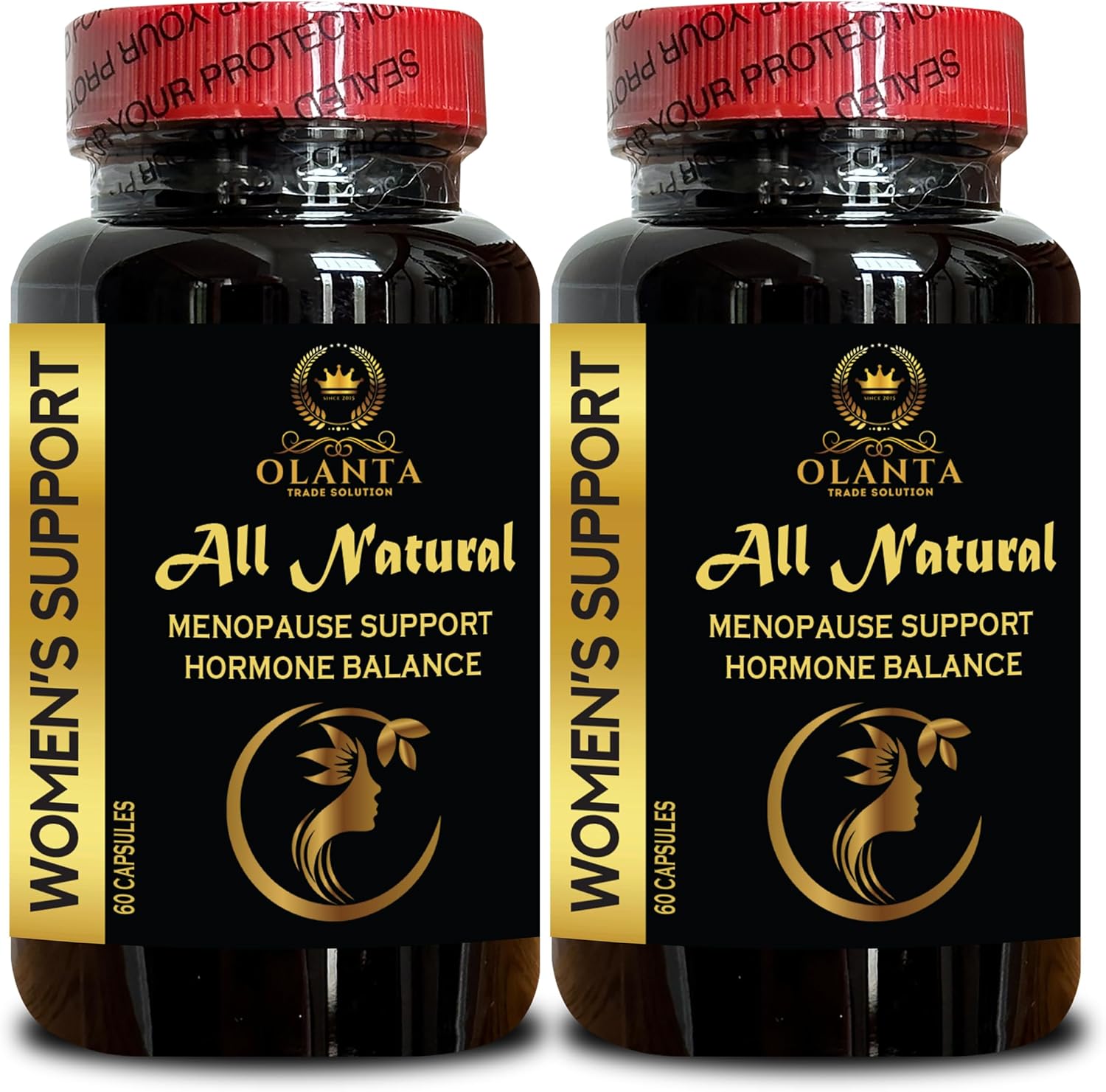 Menopause Support for Women - Menopause Support Hormone Balance for Night Sweats with ChasteBerry and Black Cohosh, Herbal Menopause Complex - 2 Bottles 120 Capsules