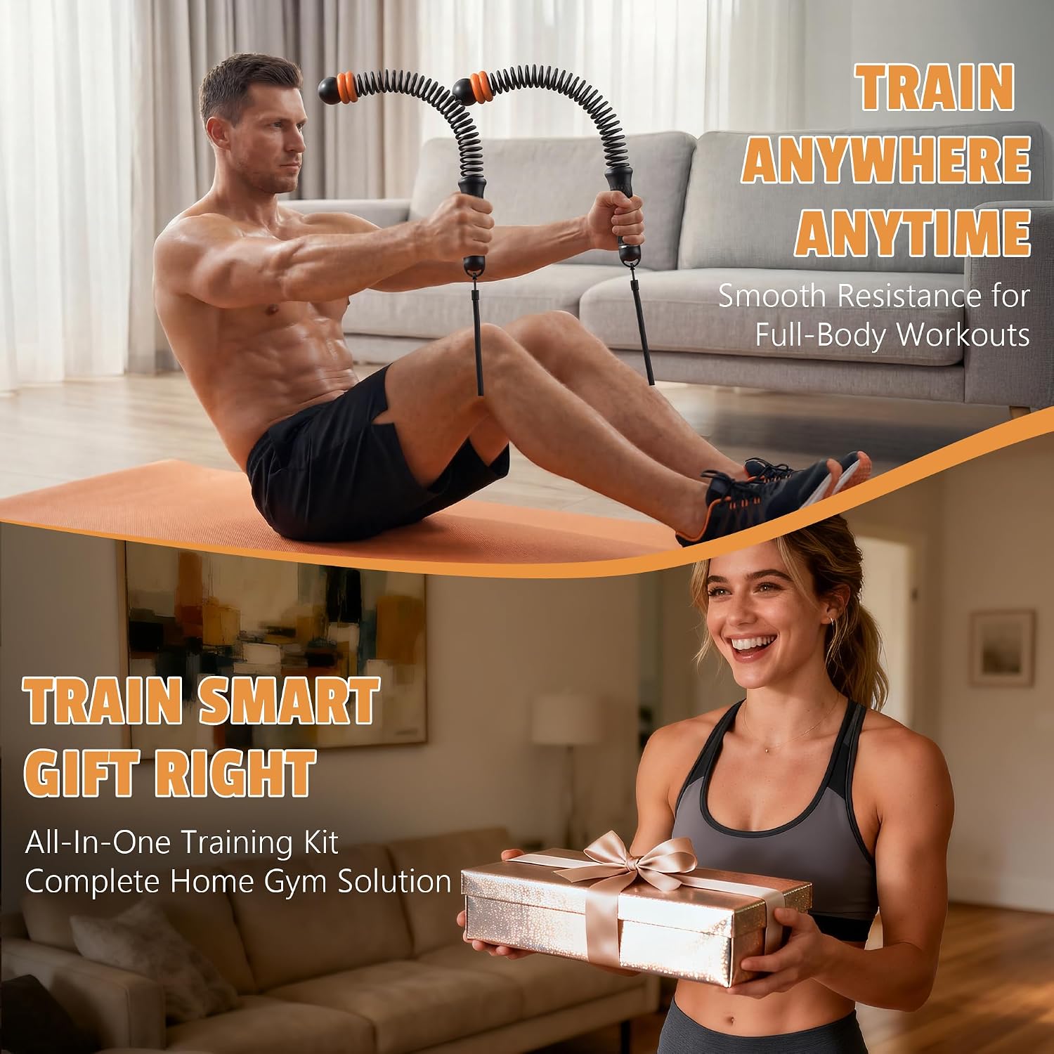 Portable Weighted Cordless Battle Ropes,Adjustable Weights, for Home Gym,Low-Noise Exercise Rope.Weighted Exercise Equipment for Low-Impact.Workout, Strength & HIIT,for Men & Women (Black) - Image 7