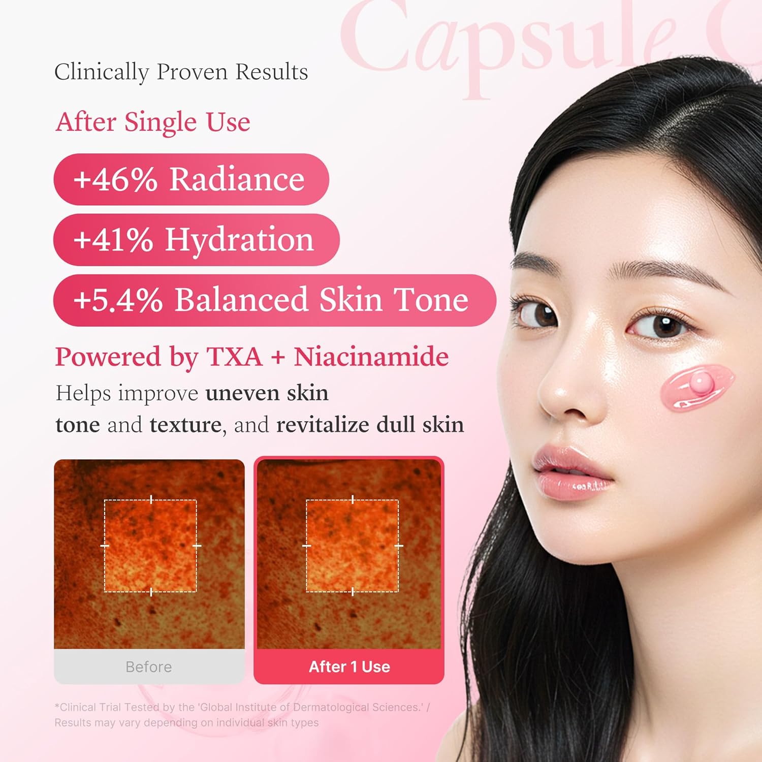 medicube Capsule Cream with TXA + Niacinamide | Dual Radiance Moisturizer Ideal for Use After Spot Care, Uneven Skin Tone & Texture & Hydration | 99% Pure Tranexamic Acid | Korean Skincare, 1.94 oz - Image 4
