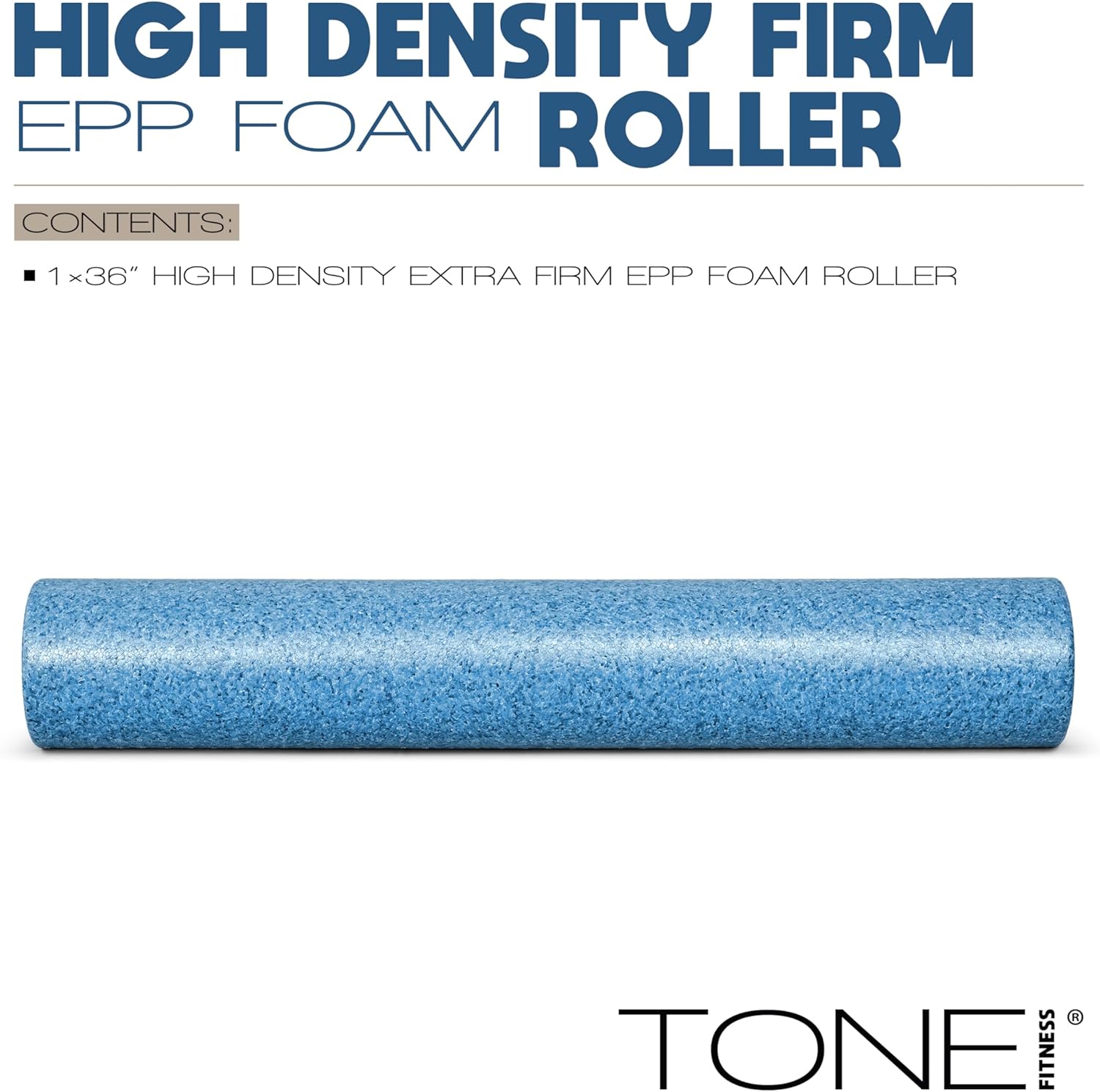 Tone Fitness High Density EPP Foam Exercise Foam Roller for Yoga, Pilates, Stretching, Massage, and Recovery | Multiple Sizes and Colors - Image 2